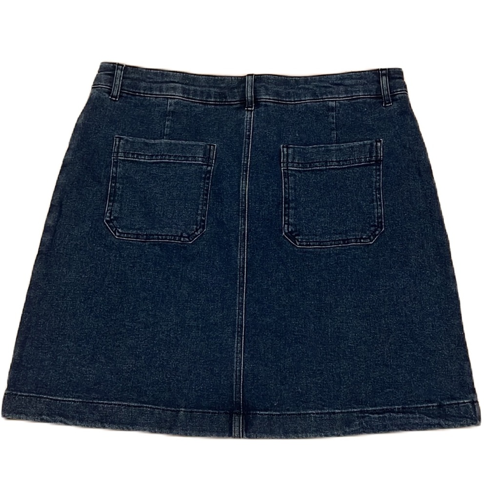 BODEN Denim, 99% Cotton, 4-Pocket, Mini, Belt Loops Skirt, Size 12R - Picture 2 of 6